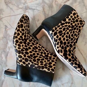 Frances Valentine Cheeta Print Ankle Booties